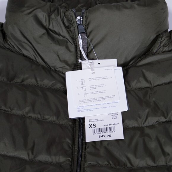 Uniqlo Ultra Light Down Vest – Olive Green, XS, NWT - Picture 4 of 5